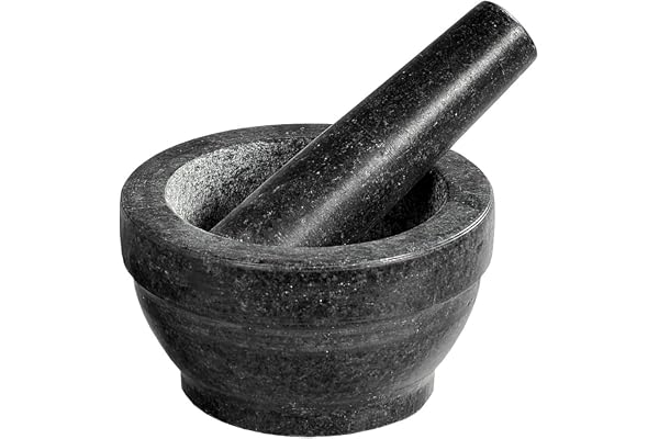 Kesper 71501 Mortier et pilon Granite poli 16 x 8 cm