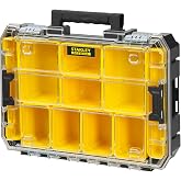 STANLEY FATMAX Organizer with Transparent Lid PRO-STAK, Removable Compartments, Modular Connection, Side Closures, Impact Res