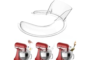 GVODE Couvercle Pour Kitchenaid 4.5 et 5 Quart Batteurs Sur Socle à TêTe Inclinable, Transparent, Protection Contre les éclaboussures, Parfait pour Kitchenaid Bol, Lavable au Lave-Vaisselle