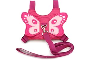BTSKY Baby Toddler Kids Butterfly Wings Safety Harness Reins Strap Belt Lead Pink