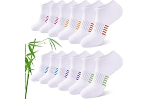 Effeet Bamboo Trainer Socks Womens 6 Pairs, Breathable Cushioned Ladies Ankle Socks, Anti Blister Short Athletic Sports Running Sock, Low Cut Summer Walking Sock