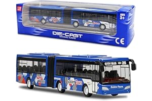 YskerrigToy Autobus Giocattolo, Macchinine Giocattolos per Bambini Auto Modellino Veicolo Carro Giocattolos Macchinine Tirare Indietro Macchinines Bus Giocattolo Regalo per Bambini(Blu)