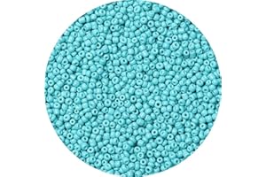 GKELALY 3mm Lake Blue Beads for Friendship Bracelet & Jewellery Making - 5000 Pcs with Storage Box