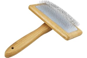 AIDIYAPET Slicker Szczotki dla psów i kotów, profesjonalne narzędzia do pielęgnacji, długi stopień z antypoślizgowym uchwytem, odpowiednie dla średnich i długowłosych zwierząt