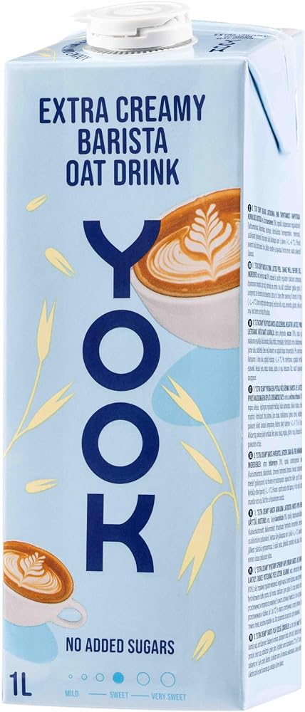 YOOK Extra Creamy Barista Yulaf İçeceği, Şekersiz, Köpürtmeye Uygun, 1 L