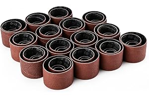 FreeTec Sliphylsor med 75 delar för borrmaskin, 60 80 120 150 240 korn, grov- och fina sliphylsorsats, 5 storlekar, reservsliphylsor, tillbehör för sliprullar, sliptrumma, borr, borrpress