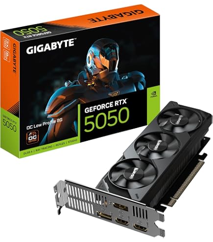 GeForce　RTX 4060 8GB Gigabyte GeForce RTX 4060 OC Low Profile 8G Graphics Card, 3X