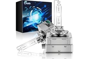 Erato D3S Xenon HID Headlights Bulb 6000K 35W 12V HID Headlamp Bulbs With Metal Stents Base Car HID Conversion Kits High Low Beam Replacement Lights 2 Pack of Special Car Bulbs(6000K, D3S)
