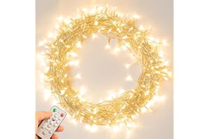 Koopower 50 LED Battery Operated Fairy Lights [Timer & Remote] 5M IP65 Waterproof for Indoor Outdoor (Home, Wedding, Party Decor), 8 Modes, Warm White