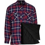Mens Padded Quilted Lined Work Shirt 