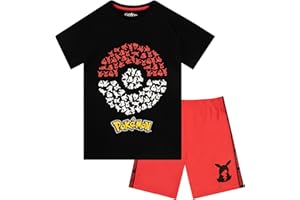 Pokemon Top e Pantaloncini per Ragazzi Pikachu Multicolore 8-9 Anni