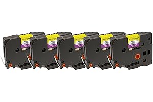 PRINTING SAVER 5x TZe231 TZe 231 Nero su Bianco 12mm x 8m Cassetta Nastro per Etichette compatibile per Brother P-Touch PT-1000 1005 1010 3600 D210 D210VP D400 D450VP D600VP H101C H101GB H105 H110 H300 P700 P750W