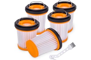 QKTYB Filtr do Shark ION W1 W2 W3 S87 ze szczotką do czyszczenia, 5 szt. bezprzewodowy filtr do tkaniny, ręczny filtr próżniowy do odkurzacza pionowego rekina WV200 WV201 WV205 WV220