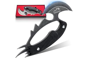 Moontay Outdoor Messer Survival aus D2 Edelstahl Jagdmesser Feststehende Klinge Jagdmesser mit Full Tang G10 Griff Scharf Survival Messer für Wandern Bushcraft Camping Geschenk für Männer