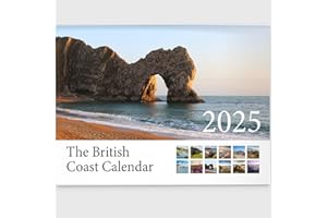 HAGUE 2025 British Coast Wall Calendar Featuring Stunning Photography of Coasts from Britain - Includes All UK & World Holidays & Dates Included | Perfect Christmas Calendar for the Home and Office