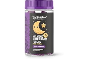 HILLTEN HEALTH Natural Sleep Support Gummies for Kids - Melatonic Formula for Restful Nights, Childrens Sleep Gummies Promoting Natural Melatonin Production, Promotes Healthy Sleep Patterns, 60 Count