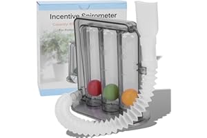 FILFEEL Ejercitador de respiración Dispositivo de ejercicio de pulmón de respiración profunda Herramienta de entrenamiento de capacidad vital de tres bolas