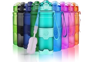 ZORRI Borraccia Sportiva BPA Free Tritan 400ml /14oz, 500ml/ 17oz, 700ml/ 24oz, 1l / 32oz - Bottiglia da Palestra Riutilizzabile Ideale da Corsa, Bici, Ciclismo, Scuola Bambini, Viaggi e Altro