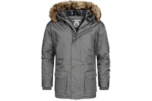 Geographical Norway Abiosaure Men - Parka Caldo Autunno-Inverno Uomo - Cappotto Impermeabile - Giacca Cappuccio Pelliccia Da Esterno - Giacca Vento Invernale