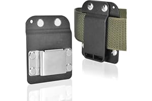 ‎VOBOR VOBOR Clip-on Werkzeug Gürtelclip, 304 Edelstahl Bohrwerkzeugholster für Werkzeuggürtel, Werkzeuggürtelhalter für Akkubohrer, Schlagschrauber, Nagler, Maßband