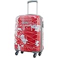 Skybags Trooper 55 Cms Small Cabin Polycarbonate Hardshell Sided 4 Spinner Wheels Luggage/Suitcase/Inlineskatewheel Trolley Bag- Red and White