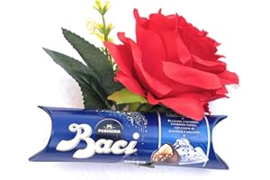 Baci Perugina Idee Regalo per la Donna - Perugina Classici 37,5g + Rosa Rossa artificiale