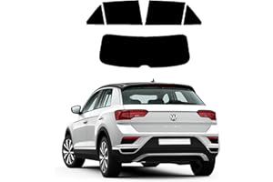 Generico Pellicole Oscuramenti Vetri Compatibile con Volkswagen T-ROC dal 2018 ad Oggi PELLICOLE VETRI Neri Pre-Tagliate LOLLOMOTO (20% (Scura))