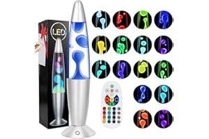 Besight 17 Colores Líquido Movimiento Lamp 34cm con Mando a Distancia para Adultos Decoración del Hogar, Dormitorio, Oficina, Navidad Cumpleaños San Valentín Regalo