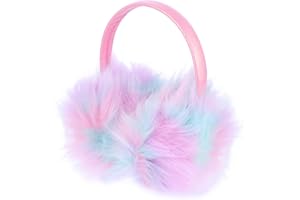 VALICLUD Scaldini per Le Orecchie da Donna Invernali Colorati Soffici Paraorecchie Copri Cuffie in Pelliccia Sintetica Regolabili