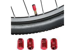 World Trade 4 PZ Tappo Valvola in Alluminio, Ruote Bici, Pneumatici Auto, Moto, Scooter, Camion, Rimorchi, Cappuccio Tappino Copripolvere Coprivalvola (Rosso)