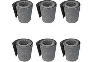 workingHOUSE Valla Protectora para Jardines- Revestimiento de privacidad de Poliratán para Jardines y terrazas - Sin Mantenimiento y Fácil de Instalar - 255 cm Largo x 19 cm Ancho (6, 6 x Gris Claro)