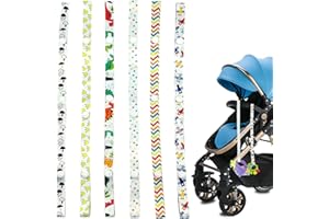 COSYSPARKS Baby Toy Strap, 6Pcs Toy Straps Holder Adjustable Stroller Strap Toy Safety Straps Pram Toy Strap for Pushchair, High Chairs