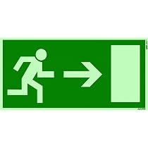 ANDRIS Notausgang-Schild – Nachleuchtend Mit Pfeil Links, DIN-genormt Für Fluchtwege