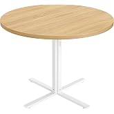 VASAGLE Round Dining Table, for 4 People, Diameter 80 cm | Barnet Collection KDT082Y02 Small Kitchen Table, Height 74.5 cm, W