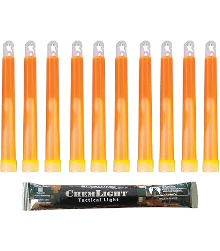 Bâtons Lumineux Cyalume ChemLight - Kit Survie Militaire Vert 12h (Lot De 20) - Fabriqué En France