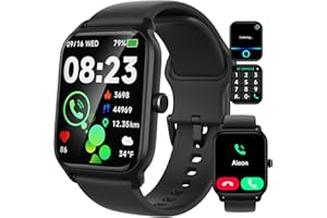 IFMDA Smartwatch Herren Damen mit Telefonfunktion - 1,8'' Alexa Stimme Sports Watch, IP68 Fitnessuhr, Heart Rate Sleep Monitor, Schrittzähler für IOS Android