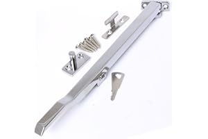 WHITE HINGE 10" Polished Chrome Locking Casement Window Stay Fastener