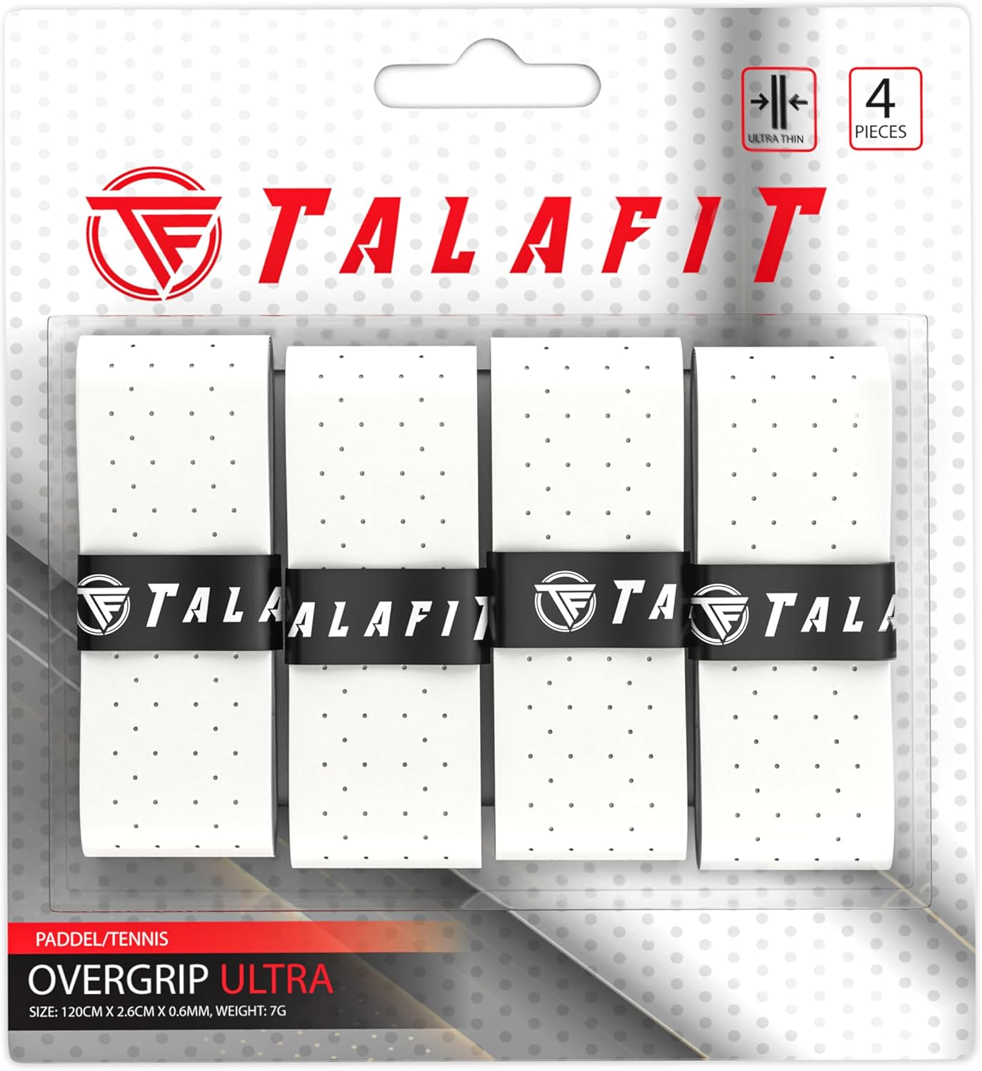 TALAFIT OverGrips Padel Ultra ADHERENTES - Grip Padel Modelo Pro - Empuñadura Pala Padel - Overgrip Pádel Perforados - - Grip Tenis - Accesorios Padel - Máximo Agarre…