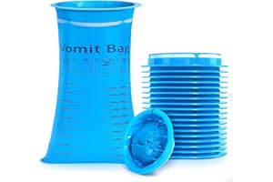 AOGOE Pack of 18 Burp Bags with Ring, Poop Bags, Sealed Leak-Proof, Burp Bags, Breaking Bags for Travel, Brechtüten Bags for Adults and Children, Provides Safety and Comfort