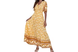 NNGOTD Robe D'été Femme Robe Femme Tencel Bambou Chic Sexy Bohème Pas Cher Robe de Décontractée Robe Ete Femme Robe de Cocktail Vintage Robe Mini Robe Les Casual Robe de Plage Robe Femme Chic et élégant