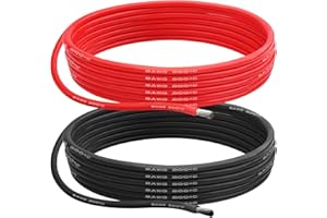 YUSVWKJ 8 Gauge Silicone Wire, 8 AWG Electrical Cable 6M（3m Red & 3m Black）Soft & Flexible 1650 Strands of 0.08 mm Tinned Copper High Temperature Wire for Arduino Projects/RC Cars/Boat/Drones