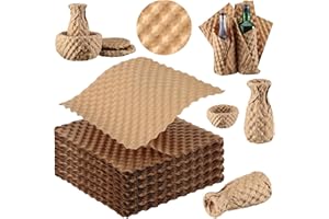 BEIBOON Paper Bubble Wrap Eco Cushioning Wrap, Packing Supplies for Storing Delicate Items Moving Shipping, Alternative to Plastic Bubble Filler for Moving Boxes 47.5ft