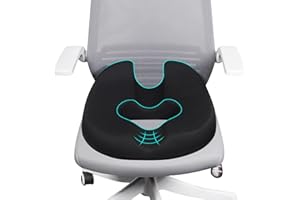 Petyoung Cuscino Ciambella per Coccige,Cuscino Memory Foam Sedia,Cuscino Ortopedico Seduta per Prostata, Sciatica, Pavimento Pelvic