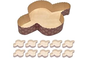 FAH FAMILY AT HOME FAH - Stampo per Colomba (10pz - 750 gr) - Forme per Colomba in Carta di Pura Cellulosa in Microonda Ideale per l’uso in Forno, Monouso ad Alta Densità, Resistente al Calore 200°C