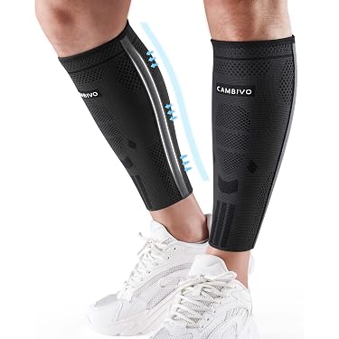Manchons Compression Mollet Anloximt - Respirants - Pour Sport (course, Foot, Cyclisme...)