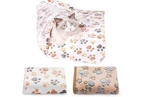 YFELOMATRIC 2 alfombrillas para mascotas, suaves y cálidas, mantas para perros, mantas mullidas, lavables para gatos, perros, cobayas, conejos y otras mascotas (40 x 60 cm)