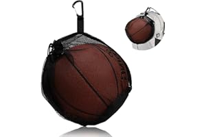 Eyezeeption Black Ball Net 1 Ball Bag, Football Accessories, Basketball Accessories, Volleyball Accessories, Portable Ball Net, Flexible Net Bag, Ball Sack for Children and Adults