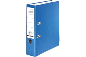Briefordner - Raccoglitore ecologico originale Falken Recycolor, con rivestimento in carta colorato esterno 8 cm, formato DIN A4, colore: Blu