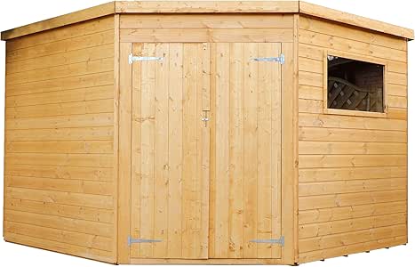 waltons est. 1878 wooden corner garden shed 9x9 outdoor