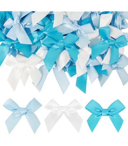 50 Pièces/Pack Petit Nœud En Ruban De Polyester Fait In, Accessoires D'emballa